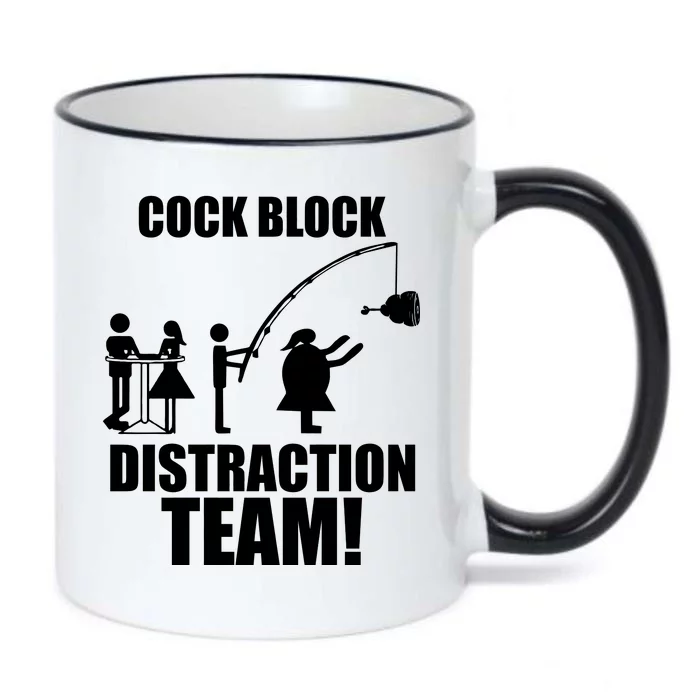 Cock Block Distraction Team Black Color Changing Mug