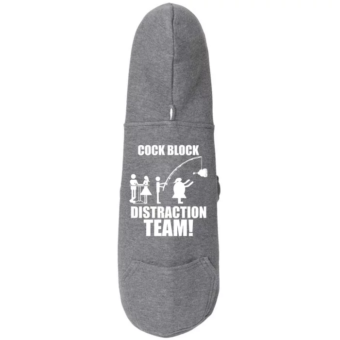 Cock Block Distraction Team Doggie 3-End Fleece Hoodie