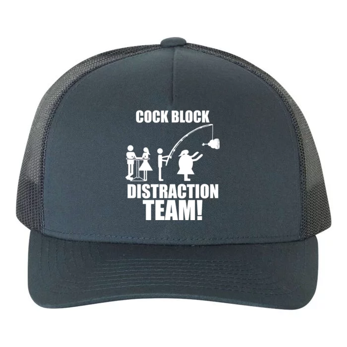 Cock Block Distraction Team Yupoong Adult 5-Panel Trucker Hat