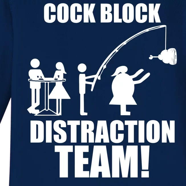 Cock Block Distraction Team Baby Long Sleeve Bodysuit