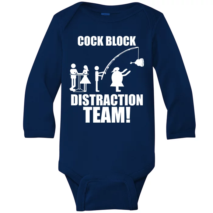 Cock Block Distraction Team Baby Long Sleeve Bodysuit