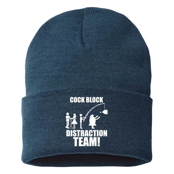 Cock Block Distraction Team Sustainable Knit Beanie