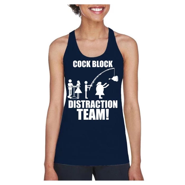 Cock Block Distraction Team Women's Racerback Tank