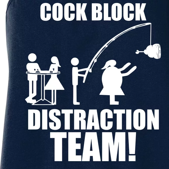 Cock Block Distraction Team Women's Racerback Tank