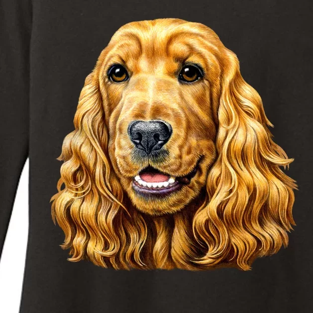 Cocker Spaniel Face Womens CVC Long Sleeve Shirt