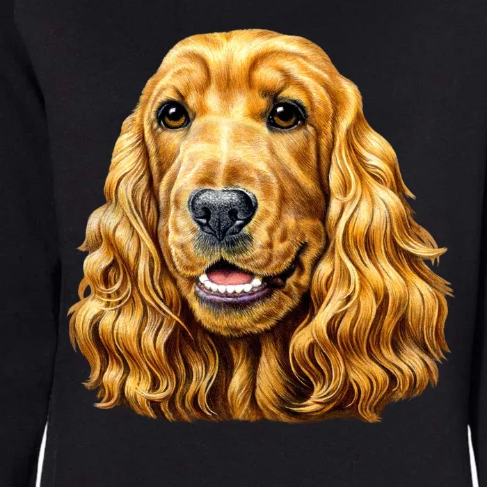 Cocker Spaniel Face Womens California Wash Sweatshirt