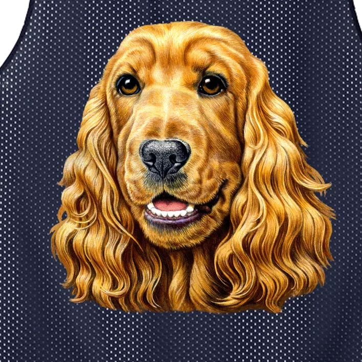 Cocker Spaniel Face Mesh Reversible Basketball Jersey Tank