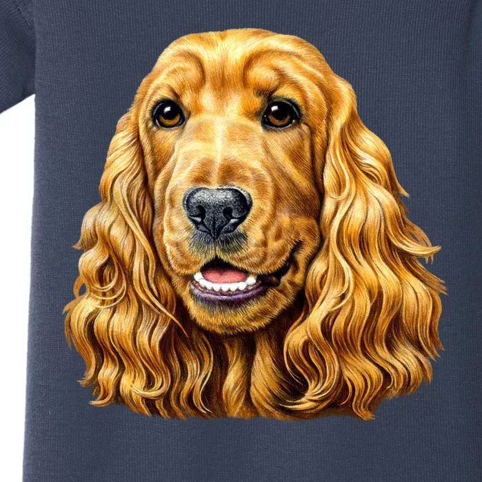 Cocker Spaniel Face Baby Bodysuit