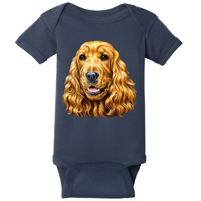 Cocker Spaniel Face Baby Bodysuit