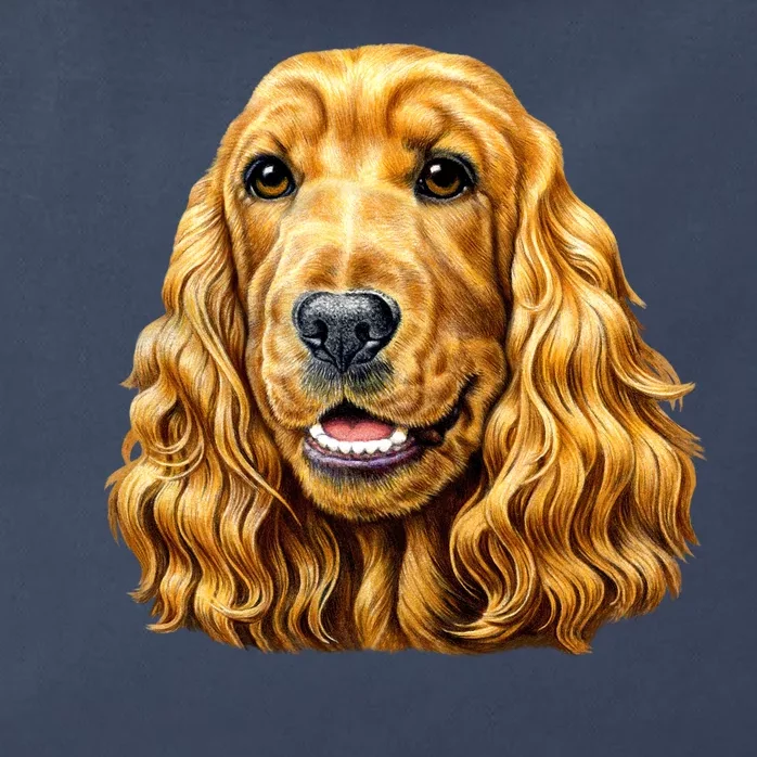 Cocker Spaniel Face Zip Tote Bag