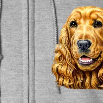 Cocker Spaniel Face Full Zip Hoodie