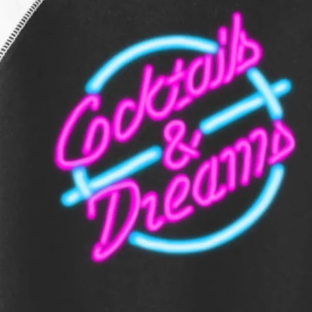 Cocktails And Dreams Retro 80s Toddler Fine Jersey T-Shirt