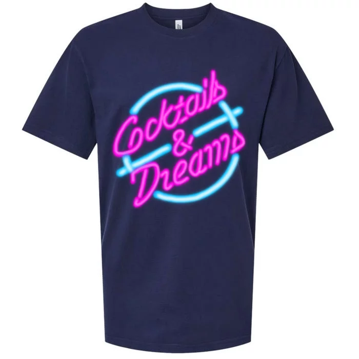 Cocktails And Dreams Retro 80s Sueded Cloud Jersey T-Shirt