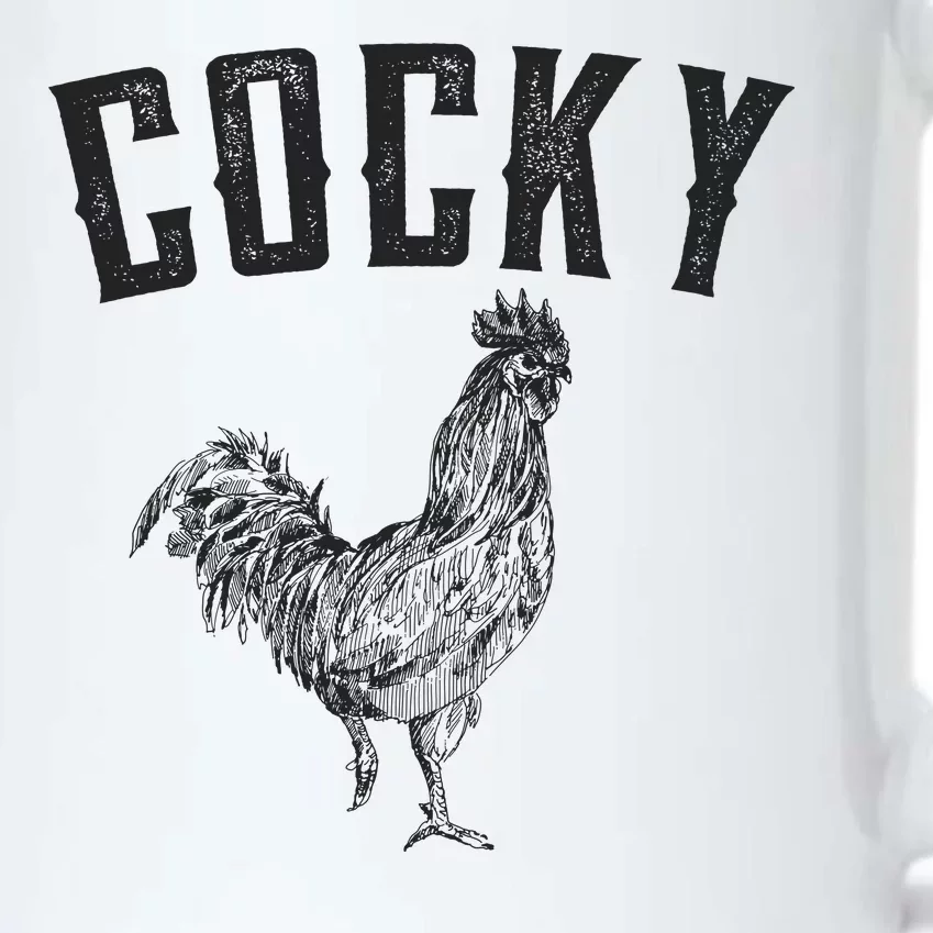 Cocky Rooster Black Color Changing Mug