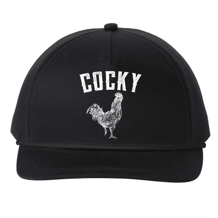 Cocky Rooster Snapback Five-Panel Rope Hat