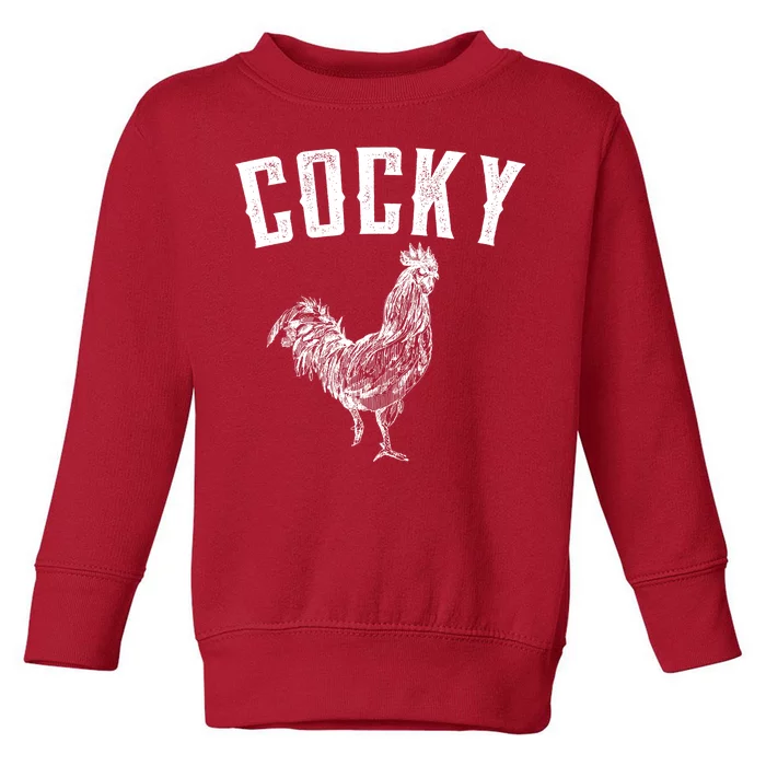 Cocky Rooster Toddler Sweatshirt