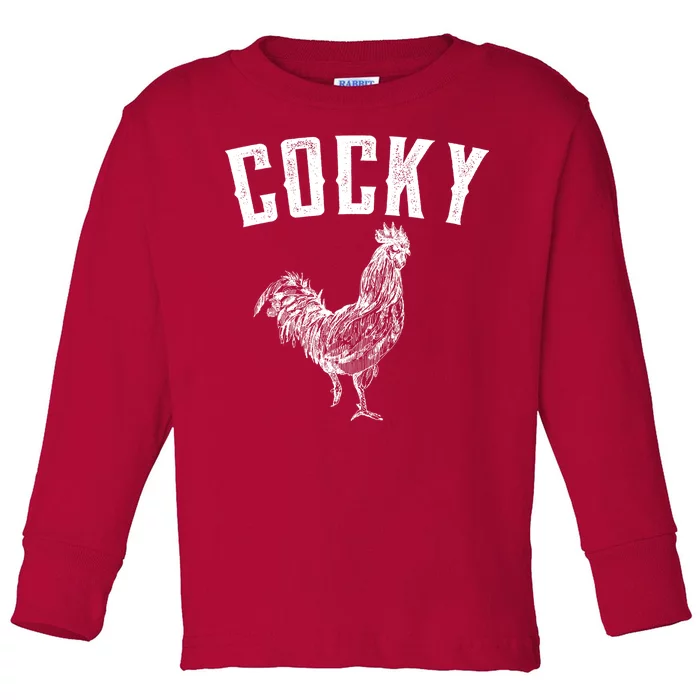 Cocky Rooster Toddler Long Sleeve Shirt