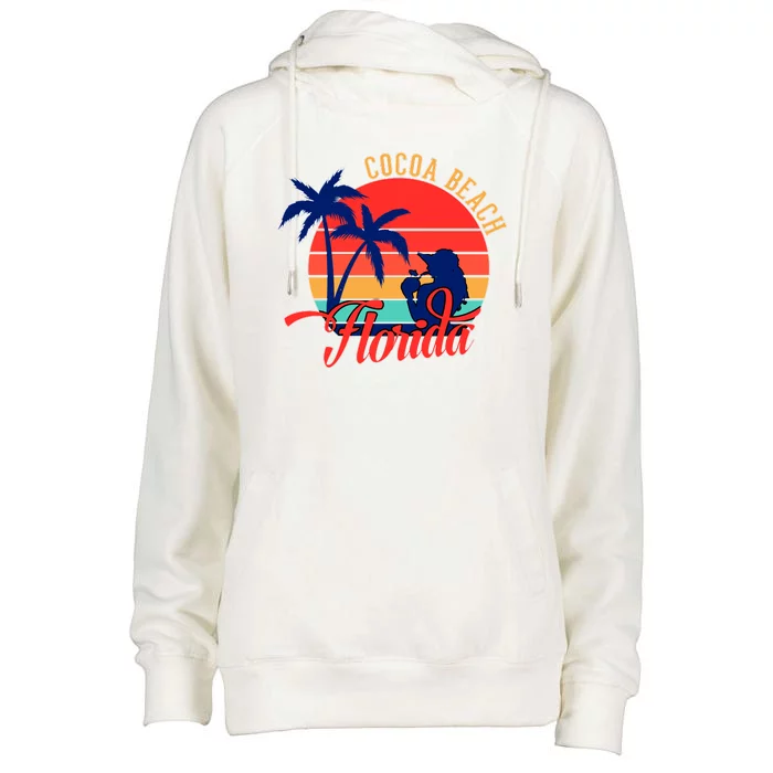 Cocoa Beach Womens Funnel Neck Pullover Hood