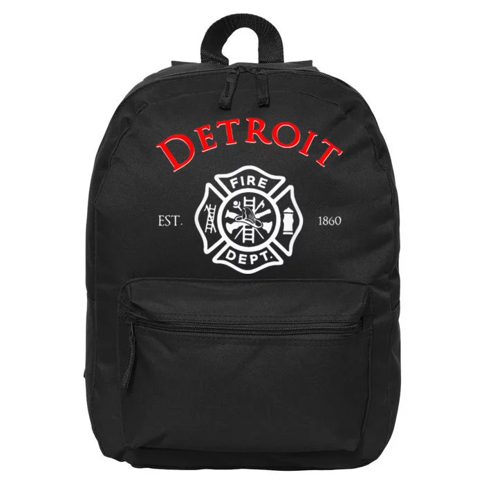 City of Detroit Fire Rescue Michigan Firefighter 16 in Basic Backpack