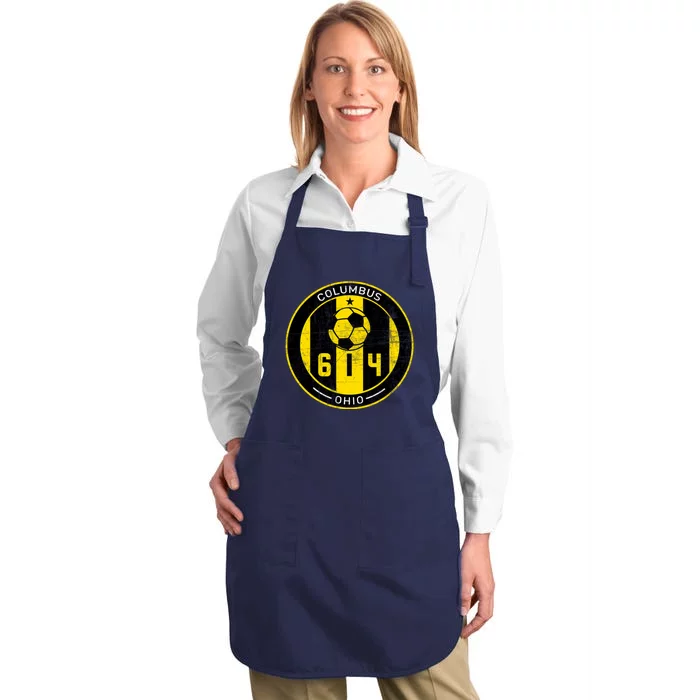 Columbus Ohio Designer Retro Vintage Badge Round Full-Length Apron With Pocket