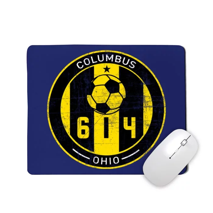 Columbus Ohio Designer Retro Vintage Badge Round Mousepad