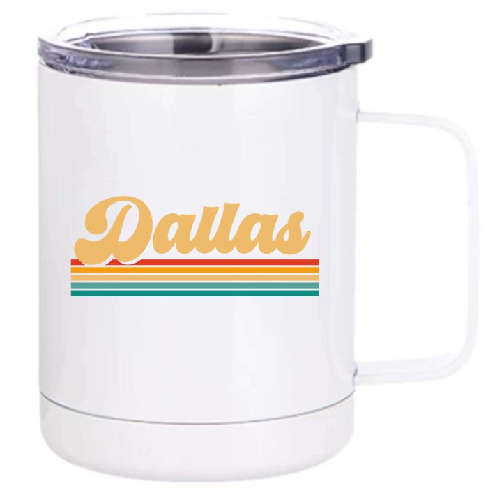 City Of Dallas Texas Gift Front & Back 12oz Stainless Steel Tumbler Cup