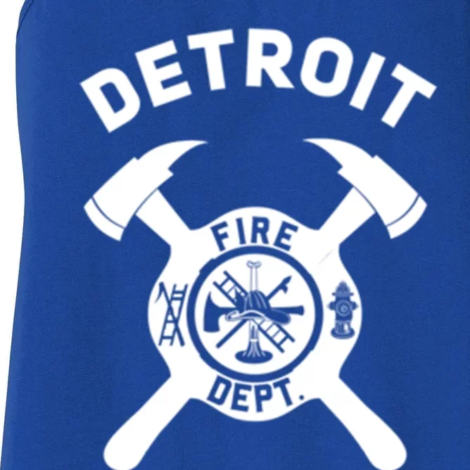 City Of Detroit Fire Departt Michigan Firefighter Gift Women's Racerback Tank