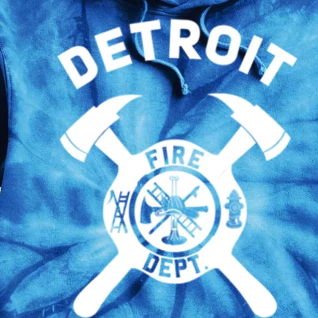 City Of Detroit Fire Departt Michigan Firefighter Gift Tie Dye Hoodie