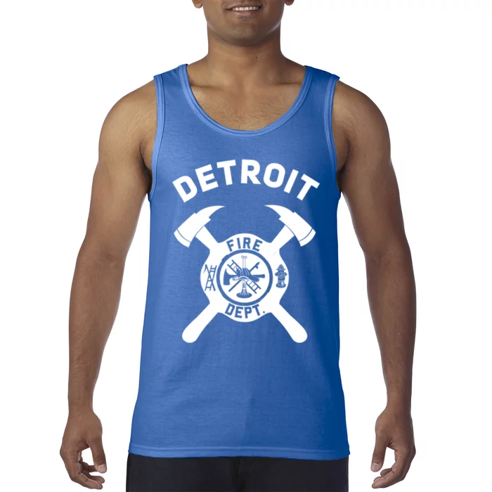 City Of Detroit Fire Departt Michigan Firefighter Gift Tank Top