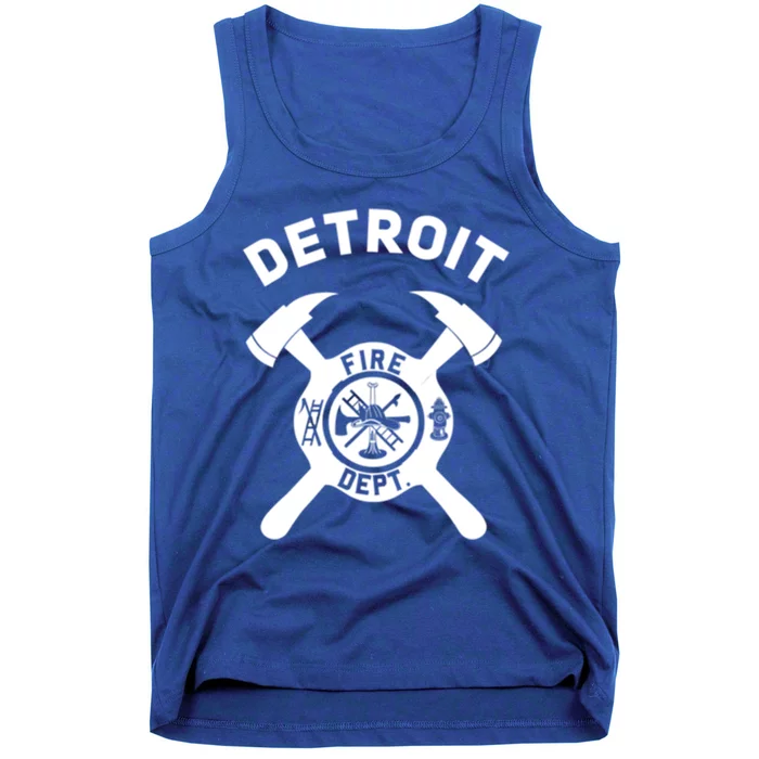 City Of Detroit Fire Departt Michigan Firefighter Gift Tank Top