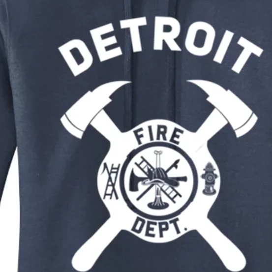 City Of Detroit Fire Departt Michigan Firefighter Gift Women's Pullover Hoodie