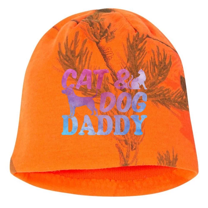 Cat Owner Dog Owner Daddy Cat Lover Gift Cat And Dog Daddy Gift Kati - Camo Knit Beanie