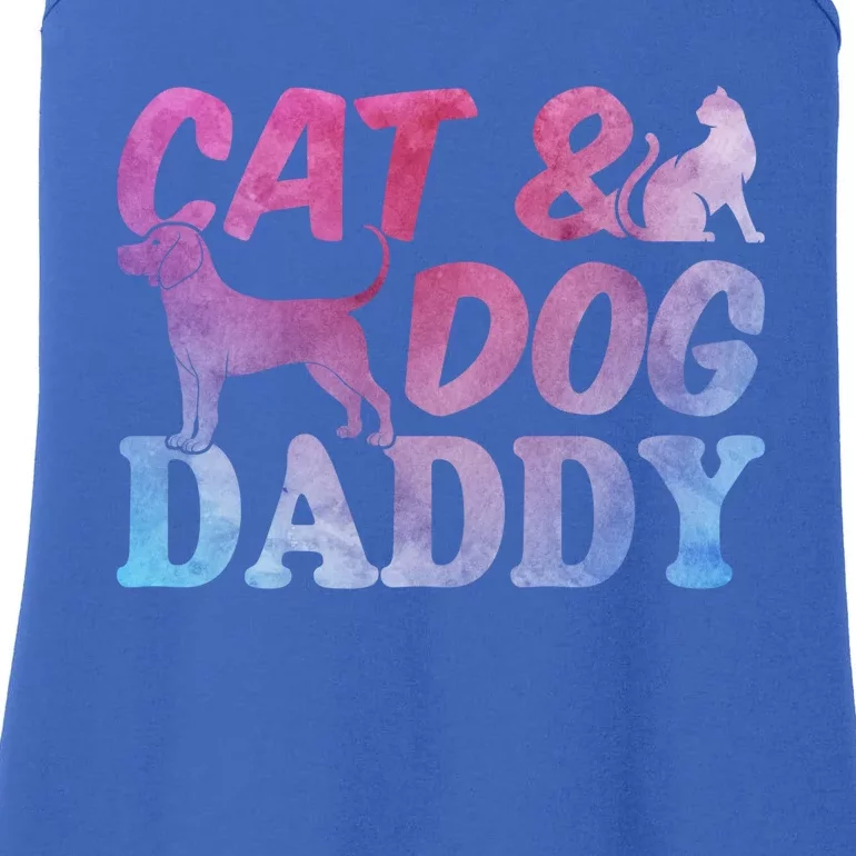 Cat Owner Dog Owner Daddy Cat Lover Gift Cat And Dog Daddy Gift Ladies Essential Tank