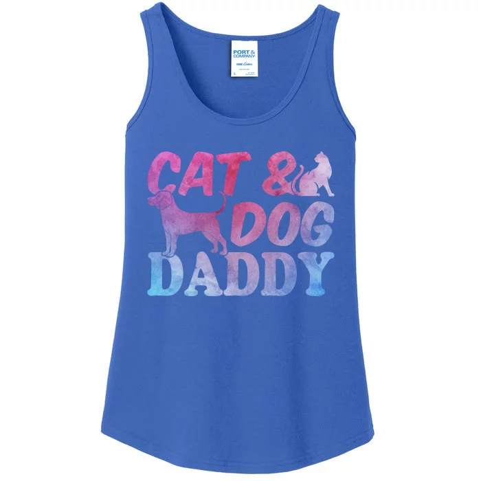 Cat Owner Dog Owner Daddy Cat Lover Gift Cat And Dog Daddy Gift Ladies Essential Tank