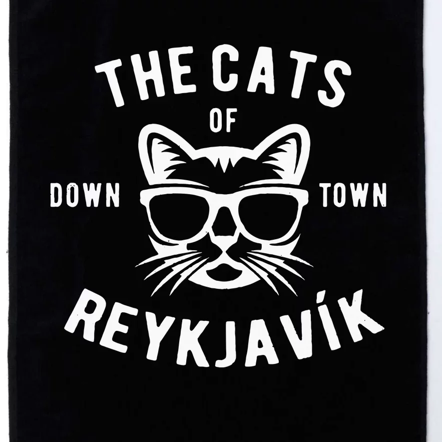 Cats of Downtown Reykjavik Platinum Collection Golf Towel