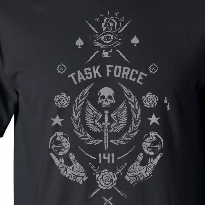 Call of Duty Modern Warfare 2 Task Force 141 Retro Logo Tall T-Shirt