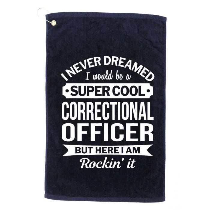 Correctional Officer Design Gifts Funny Platinum Collection Golf Towel