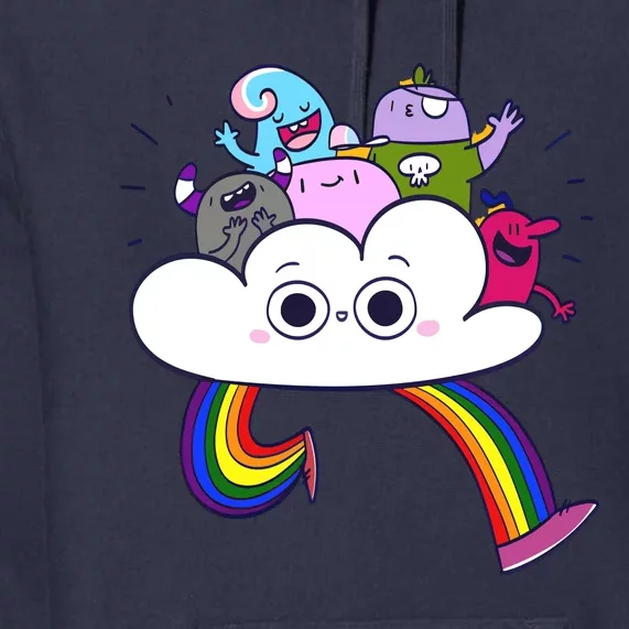 Cloud Of Diversity Rainbow Cute LGBT Q Premium Hoodie