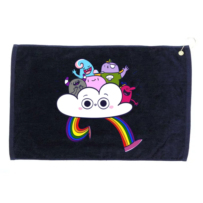 Cloud Of Diversity Rainbow Cute LGBT Q Grommeted Golf Towel