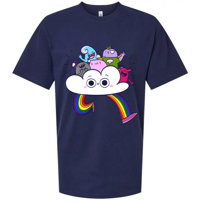 Cloud Of Diversity Rainbow Cute LGBT Q Sueded Cloud Jersey T-Shirt