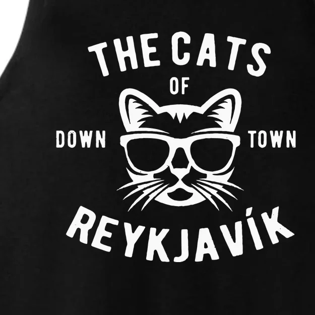 Cats of Downtown Reykjavik Ladies Tri-Blend Wicking Tank