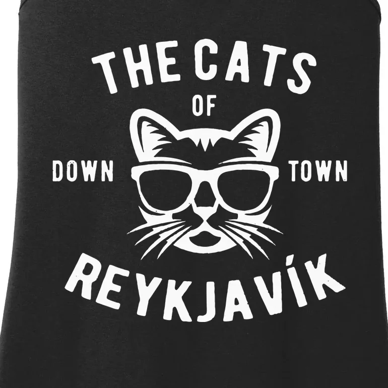 Cats of Downtown Reykjavik Ladies Essential Tank