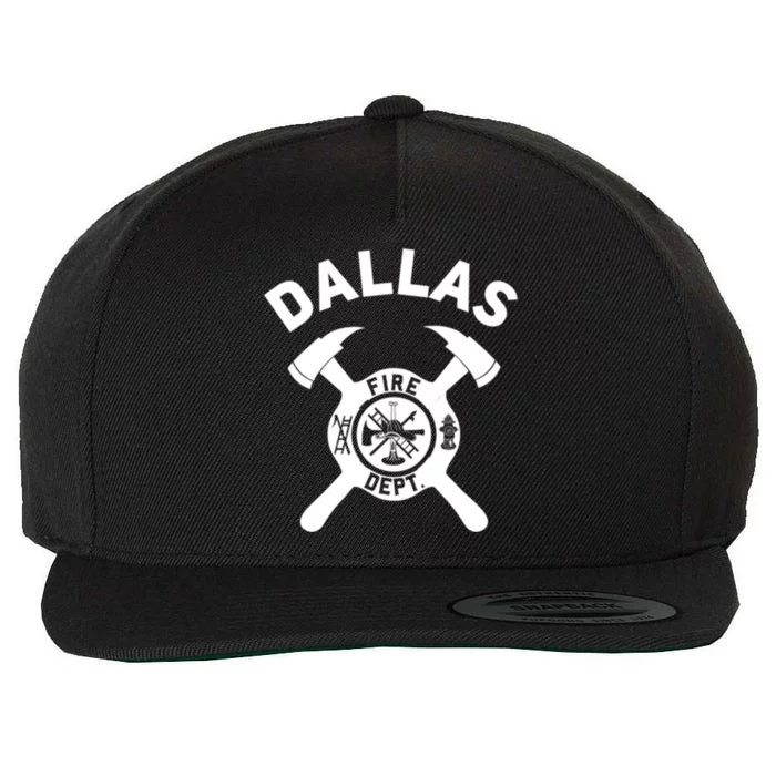 City Of Dallas Fire Departt Texas Firefighter Gift Wool Snapback Cap