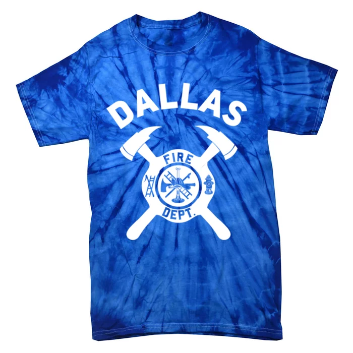 City Of Dallas Fire Departt Texas Firefighter Gift Tie-Dye T-Shirt