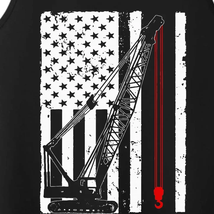 Crane Operator Design Us Heavy Equipment Crane Lover Performance Tank