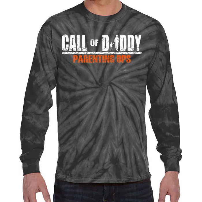 Call Of Daddy Parenting Ops FatherS Day Tie-Dye Long Sleeve Shirt