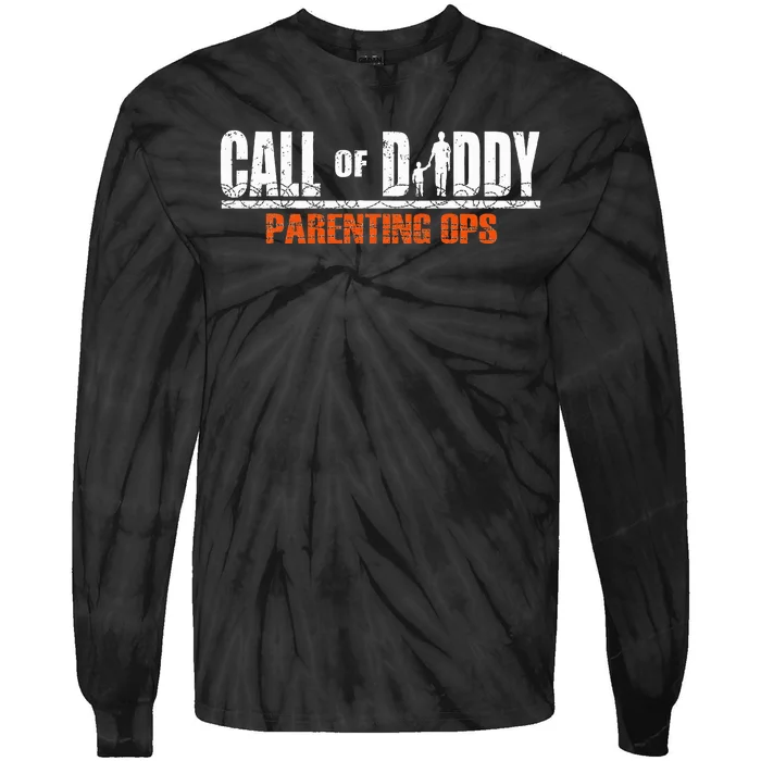 Call Of Daddy Parenting Ops FatherS Day Tie-Dye Long Sleeve Shirt