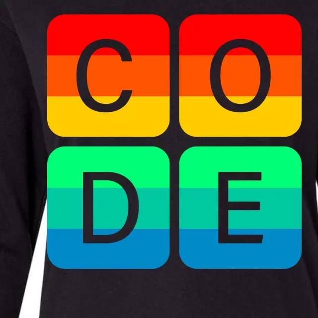 Code Gay Pride Rainbow Womens Cotton Relaxed Long Sleeve T-Shirt