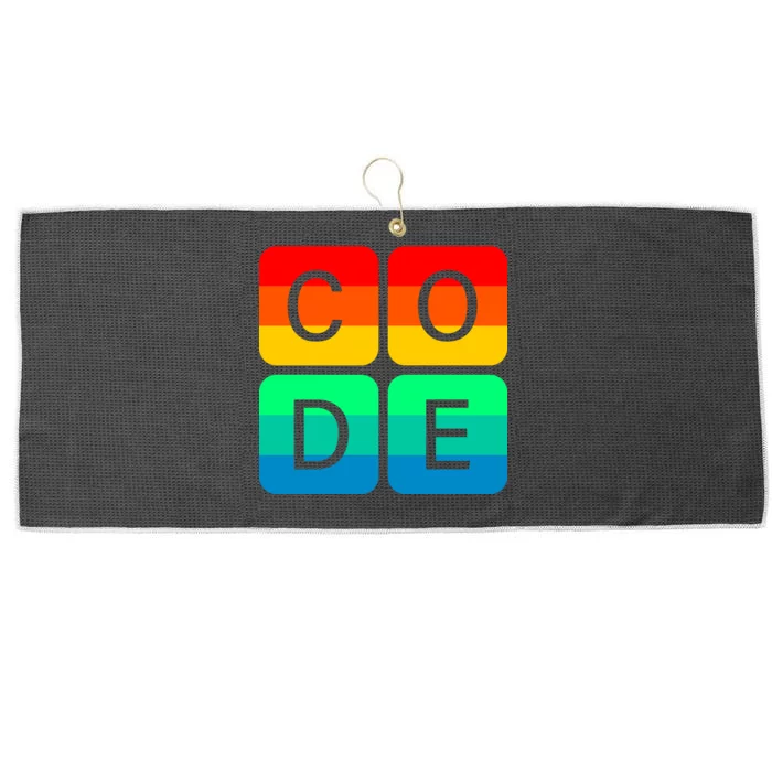 Code Gay Pride Rainbow Large Microfiber Waffle Golf Towel