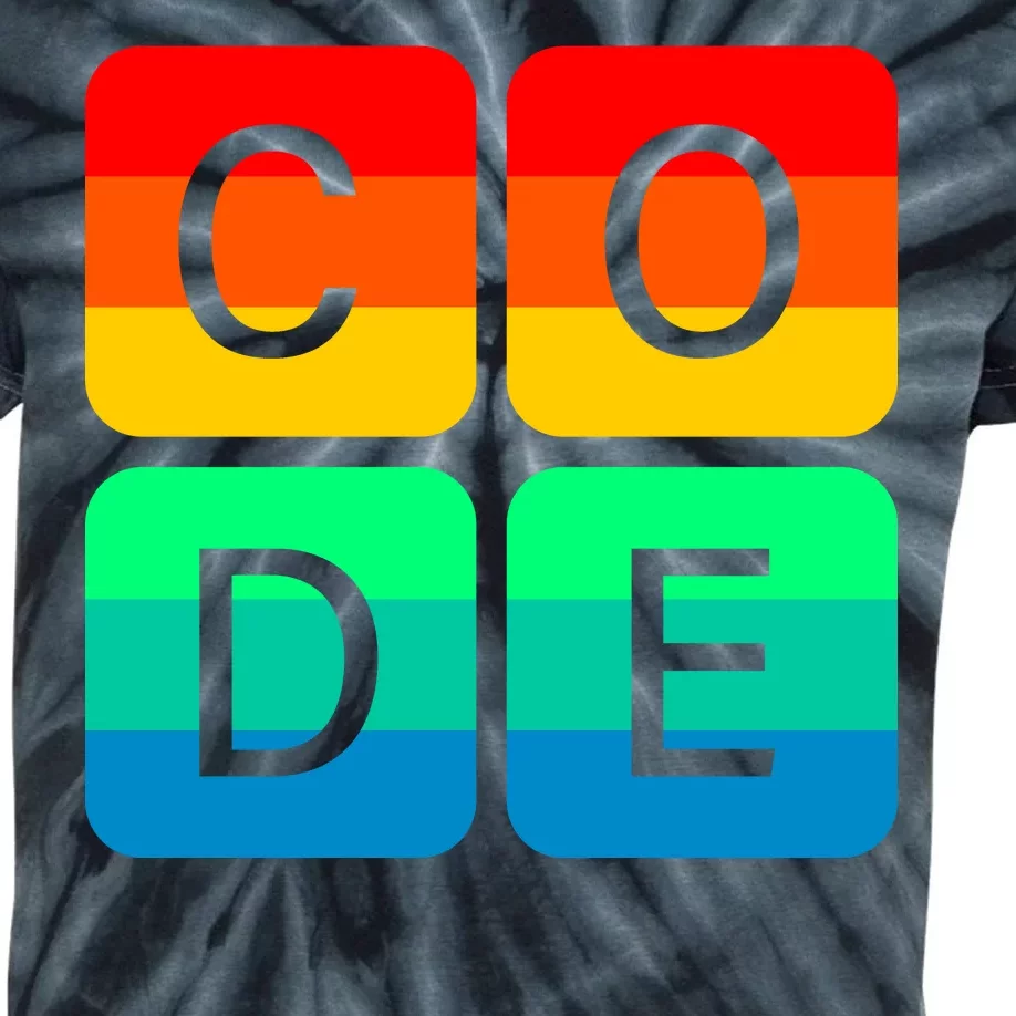 Code Gay Pride Rainbow Kids Tie-Dye T-Shirt